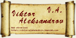 Viktor Aleksandrov vizit kartica